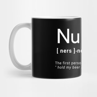 Nurse Definition Funny Nurse Drinking Joke Mug